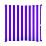 Vertical Stripes - White and Indigo Violet Standard Cushion Case (One Side)