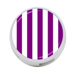 Vertical Stripes - White and Purple Violet 4-Port USB Hub (Two Sides)