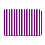 Vertical Stripes - White and Purple Violet Plate Mat