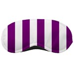 Vertical Stripes - White and Purple Violet Sleeping Mask