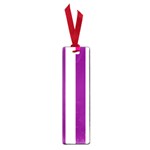 Vertical Stripes - White and Purple Violet Small Book Mark