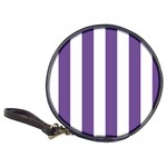 Vertical Stripes - White and Dark Lavender Violet Classic 20-CD Wallet