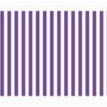 Vertical Stripes - White and Dark Lavender Violet Collage 11  x 14 