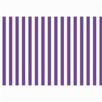 Vertical Stripes - White and Dark Lavender Violet Collage 12  x 18 