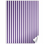 Vertical Stripes - White and Dark Lavender Violet Canvas 36  x 48 