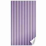 Vertical Stripes - White and Dark Lavender Violet Canvas 40  x 72 