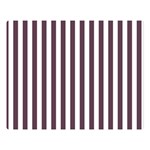 Vertical Stripes - White and Eggplant Violet Double Sided Flano Blanket (Large)