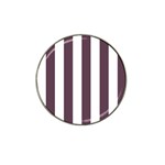 Vertical Stripes - White and Eggplant Violet Hat Clip Ball Marker (4 pack)