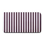 Vertical Stripes - White and Eggplant Violet Medium Bar Mat