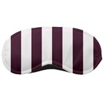 Vertical Stripes - White and Eggplant Violet Sleeping Mask