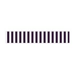 Vertical Stripes - White and Dark Purple Flano Scarf (Mini)