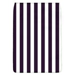 Vertical Stripes - White and Dark Purple Removable Flap Cover (L)