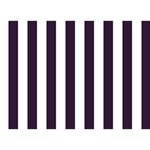 Vertical Stripes - White and Dark Purple Birthday Cake 3D Greeting Card (7x5)