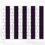 Vertical Stripes - White and Dark Purple Jigsaw Puzzle (Rectangular)