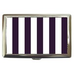 Vertical Stripes - White and Dark Purple Cigarette Money Case