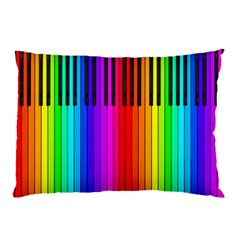 Rainbow Piano Keyboard  Pillow Case (Two Sides) from ArtsNow.com Front