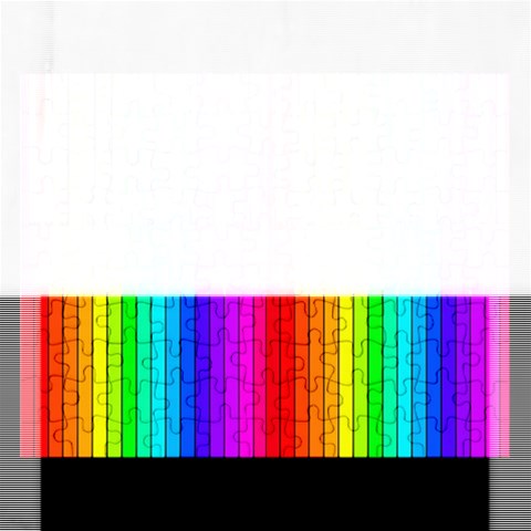 Rainbow Piano Keyboard  Jigsaw Puzzle (Rectangular) from ArtsNow.com Front