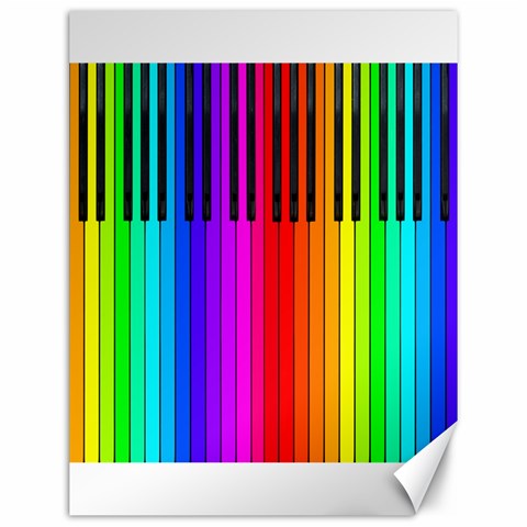 Rainbow Piano Keyboard  Canvas 12  x 16  from ArtsNow.com 11.86 x15.41  Canvas - 1