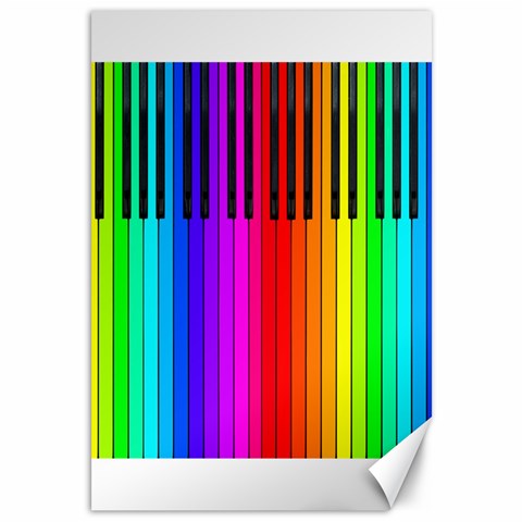 Rainbow Piano Keyboard  Canvas 12  x 18  from ArtsNow.com 11.88 x17.36  Canvas - 1