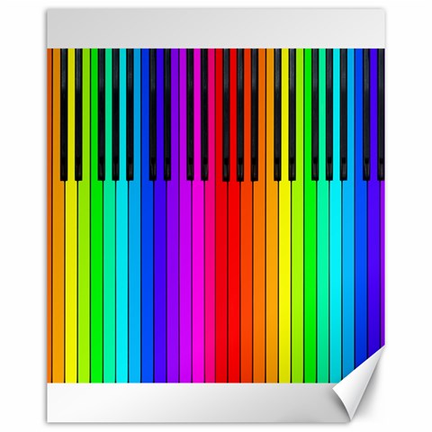 Rainbow Piano Keyboard  Canvas 16  x 20  from ArtsNow.com 15.75 x19.29  Canvas - 1