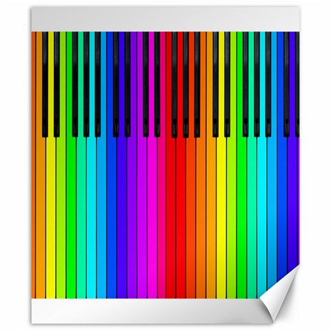 Rainbow Piano Keyboard  Canvas 20  x 24  from ArtsNow.com 19.57 x23.15  Canvas - 1