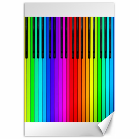 Rainbow Piano Keyboard  Canvas 20  x 30  from ArtsNow.com 19.62 x28.9  Canvas - 1