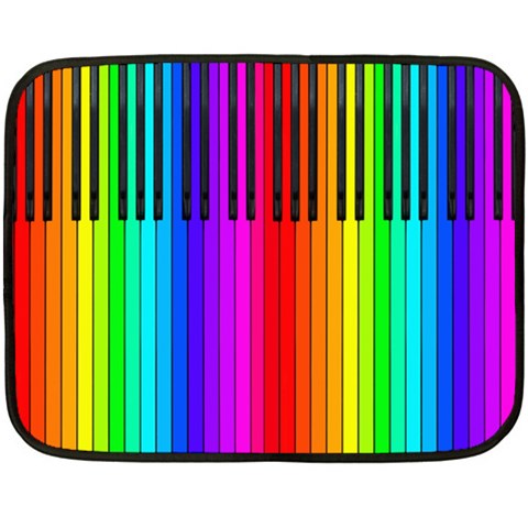 Rainbow Piano Keyboard  Double Sided Fleece Blanket (Mini) from ArtsNow.com 35 x27  Blanket Front