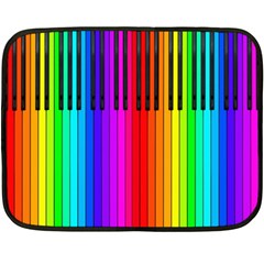 Rainbow Piano Keyboard  Double Sided Fleece Blanket (Mini) from ArtsNow.com 35 x27  Blanket Back