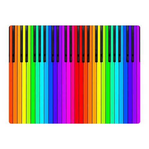 Rainbow Piano Keyboard  Double Sided Flano Blanket (Mini) from ArtsNow.com 35 x27  Blanket Front