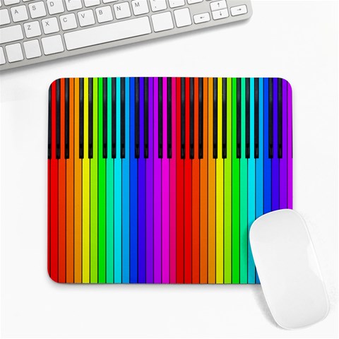 Rainbow Piano Keyboard  Large Mousepad from ArtsNow.com Front