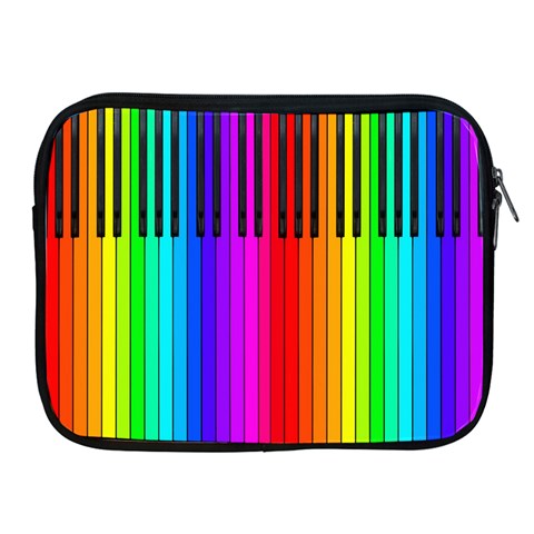 Rainbow Piano Keyboard  Apple iPad 2/3/4 Zipper Case from ArtsNow.com Front