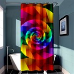 Psychedelic Rainbow Spiral  Shower Curtain 36  x 72  (Stall)