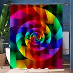 Psychedelic Rainbow Spiral  Shower Curtain 60  x 72  (Medium)