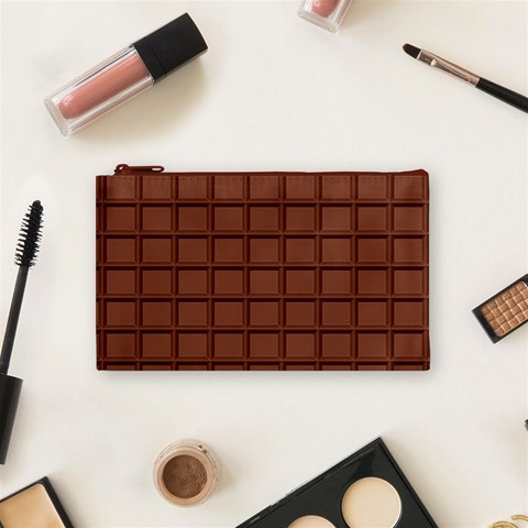 Milk Chocolate Block Cosmetic Bag (Small) from ArtsNow.com Front