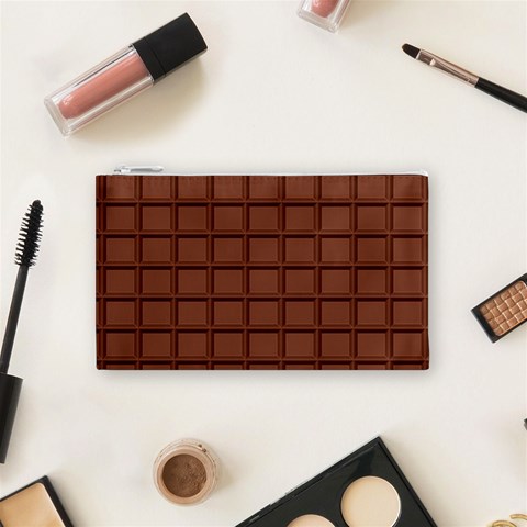 Milk Chocolate Block Cosmetic Bag (Small) from ArtsNow.com Front