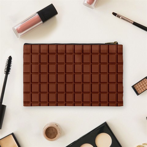 Milk Chocolate Block  Cosmetic Bag (Medium) from ArtsNow.com Back