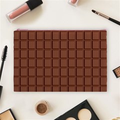 Milk Chocolate Block Cosmetic Bag (Large) from ArtsNow.com Front