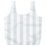 Vertical Stripes - White and Pale Gray Full Print Recycle Bag (XL)