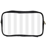 Vertical Stripes - White and Pale Gray Toiletries Bag (Two Sides)