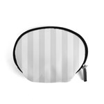 Vertical Stripes - White and Pale Gray Accessory Pouch (Small)