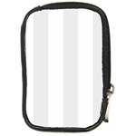 Vertical Stripes - White and Pale Gray Compact Camera Leather Case