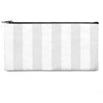 Vertical Stripes - White and Pale Gray Pencil Case