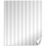 Vertical Stripes - White and Pale Gray Canvas 8  x 10 