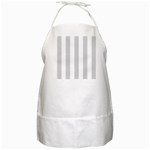 Vertical Stripes - White and Light Gray BBQ Apron