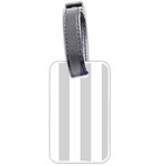 Vertical Stripes - White and Light Gray Luggage Tag (Two Sides)