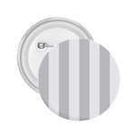 Vertical Stripes - White and Light Gray 2.25  Button