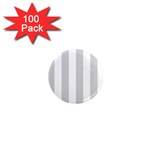 Vertical Stripes - White and Light Gray 1  Mini Magnet (100 pack)