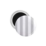 Vertical Stripes - White and Light Gray 1.75  Magnet