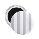 Vertical Stripes - White and Light Gray 2.25  Magnet