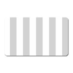 Vertical Stripes - White and Light Gray Magnet (Rectangular)